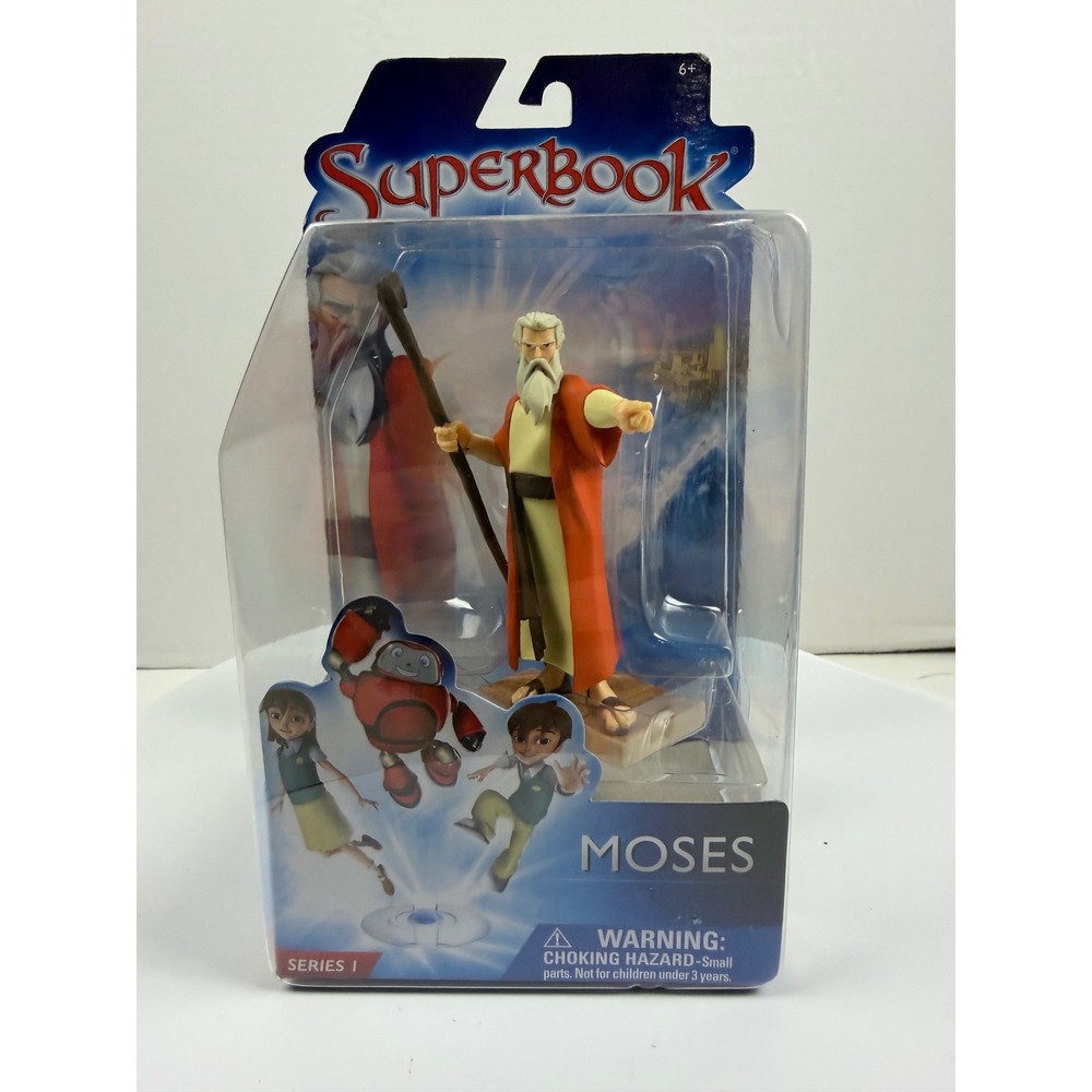 Superbook Moses Action Figure Series 1 CBN Christian Broadcasting Network New